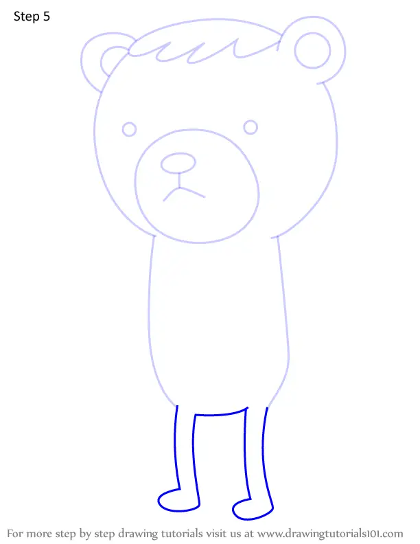 How to Draw Party Bear 1 from Adventure Time (Adventure Time) Step by ...