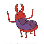 How to Draw Pincer Beetle from Adventure Time