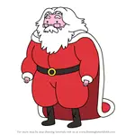 How to Draw Santa Claus from Adventure Time