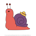 How to Draw Snail Lady 1 from Adventure Time