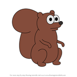How to Draw Squirrel from Adventure Time