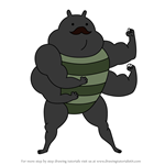 How to Draw Strong Insect Worker from Adventure Time