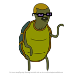 How to Draw Turtle Announcer from Adventure Time