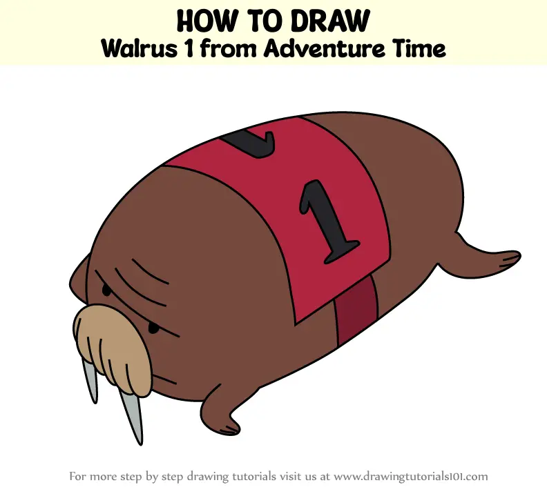 How to Draw Walrus 1 from Adventure Time (Adventure Time) Step by Step ...