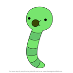 How to Draw Worms from Adventure Time