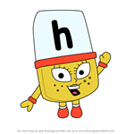 How to Draw H from Alphablocks