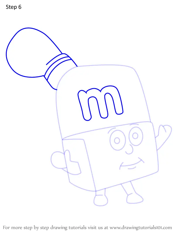 How to Draw M from Alphablocks (Alphablocks) Step by Step ...