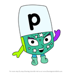 How to Draw P from Alphablocks