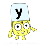 How to Draw Y from Alphablocks