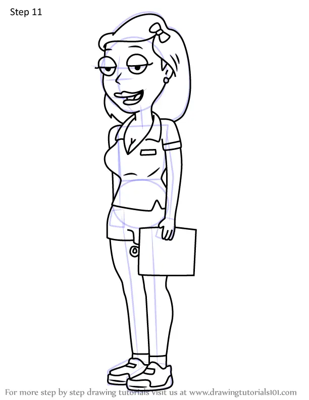 How To Draw Becky Arangino From American Dad American Dad Step By Step