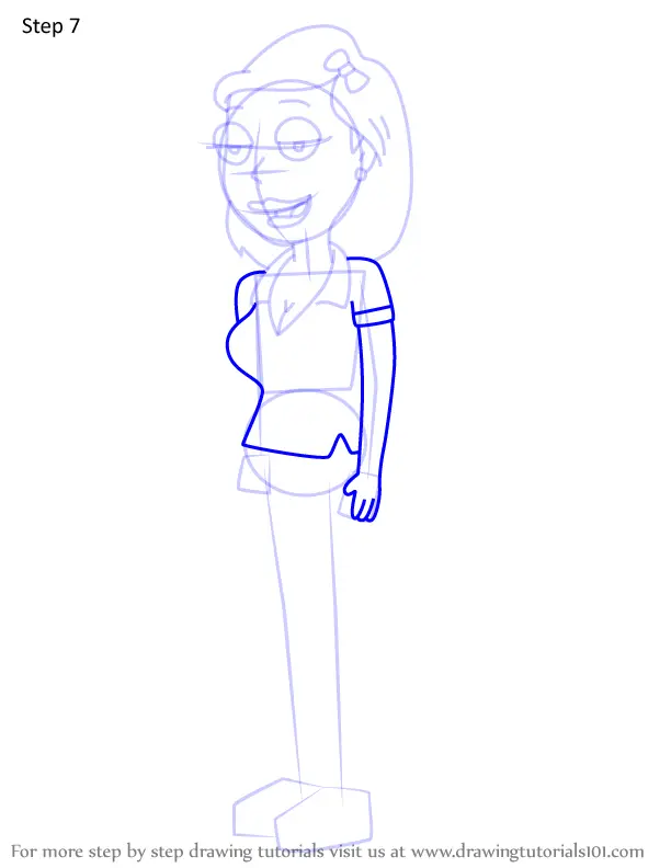 How To Draw Becky Arangino From American Dad American Dad Step By Step