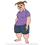 How to Draw Bertha from American Dragon Jake Long