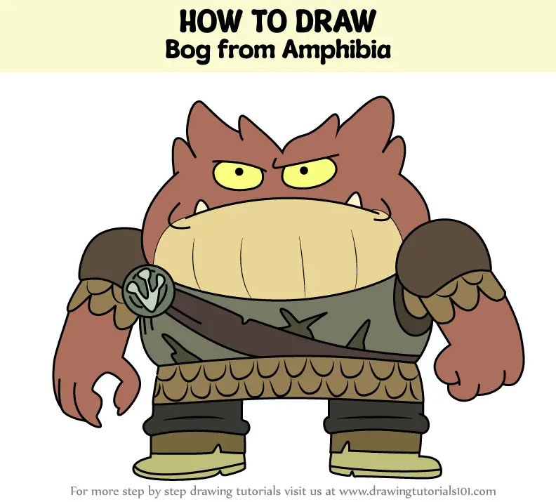 How to Draw Bog from Amphibia (Amphibia) Step by Step ...