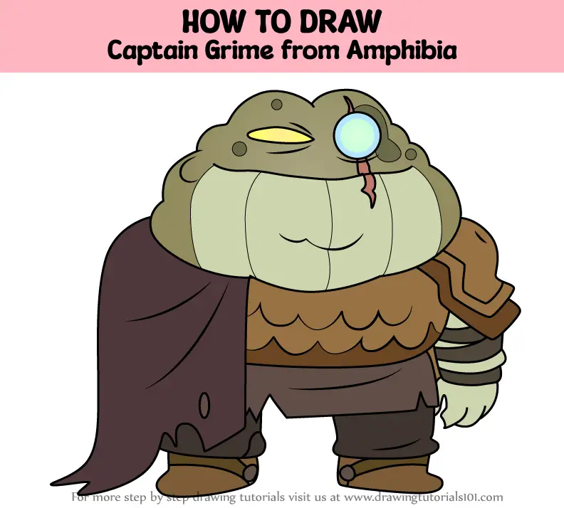 How to Draw Captain Grime from Amphibia (Amphibia) Step by Step ...