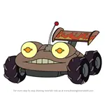 How to Draw Frobo Race Car from Amphibia