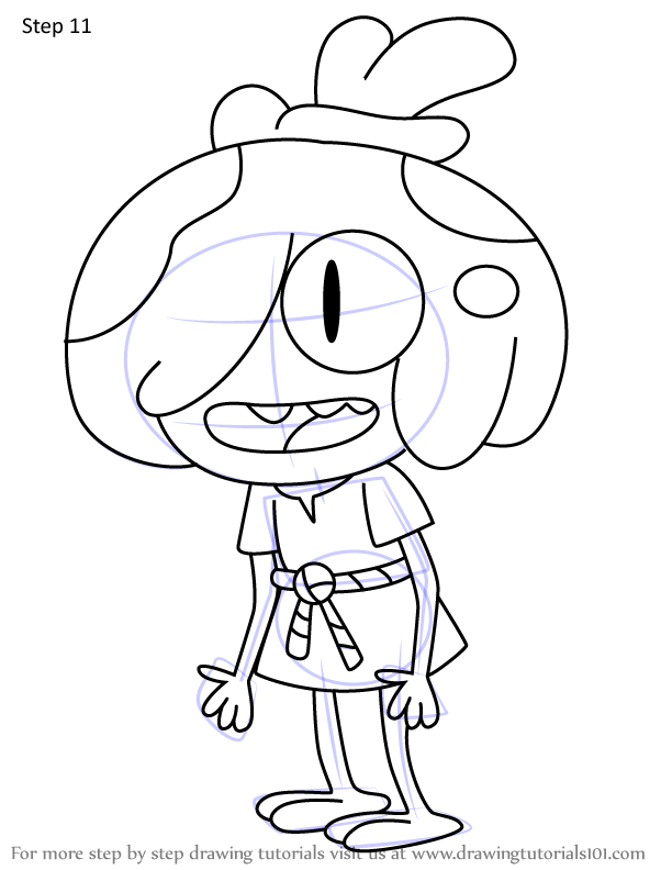 How To Draw Maddie Flour From Amphibia Amphibia Step By Step