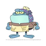 How to Draw Mr. Flour from Amphibia