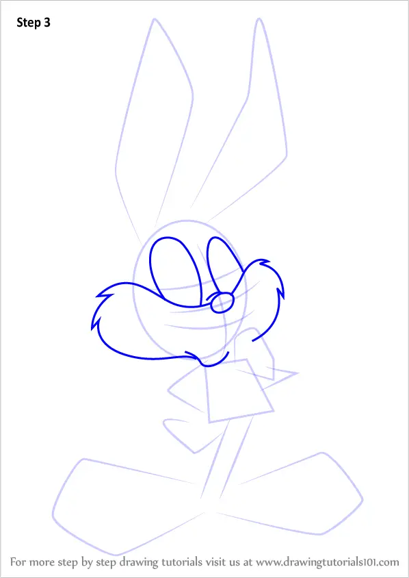 How to Draw Buster Bunny from Animaniacs (Animaniacs) Step by Step