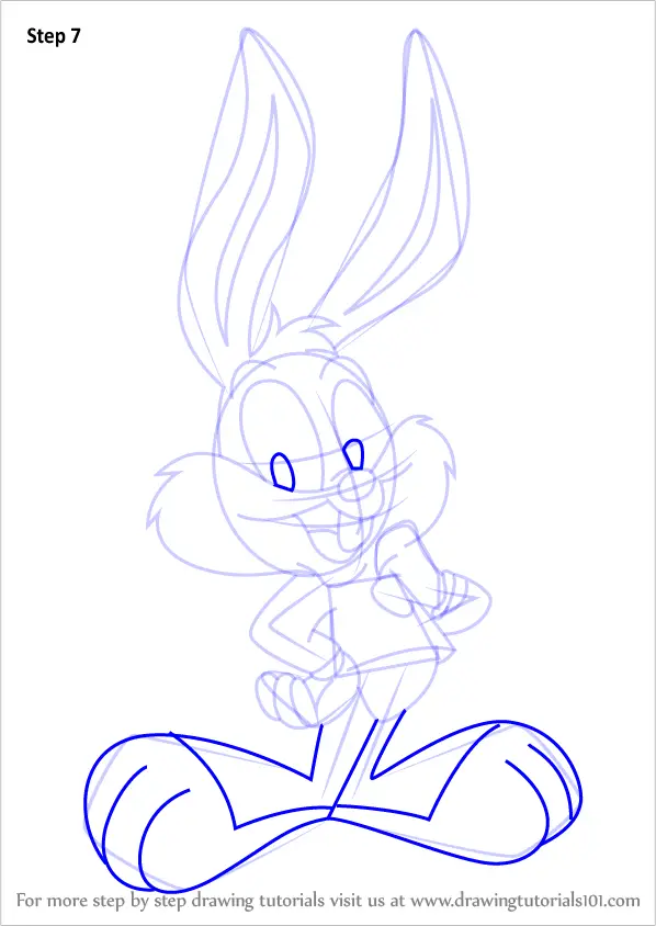 Learn How to Draw Buster Bunny from Animaniacs (Animaniacs) Step by