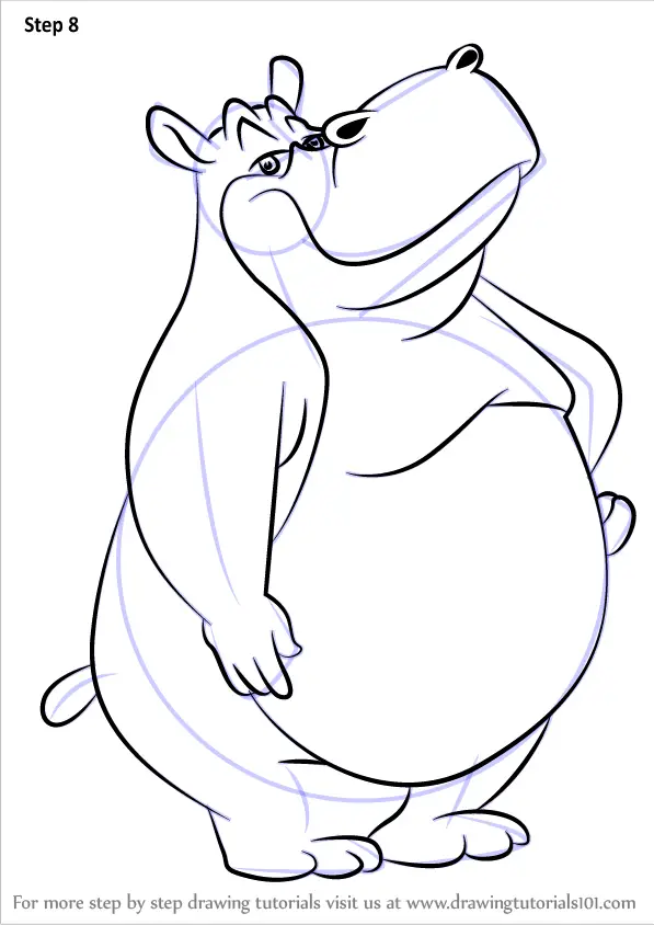 How to Draw Flavio Hippo from Animaniacs (Animaniacs) Step by Step ...