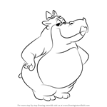 How to Draw Marita Hippo from Animaniacs