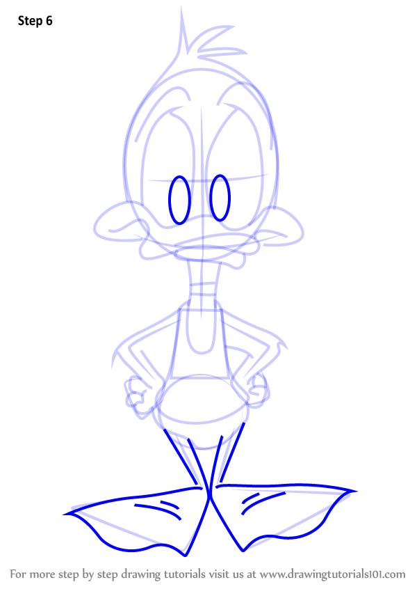 Learn How to Draw Plucky Duck from Animaniacs (Animaniacs) Step by Step