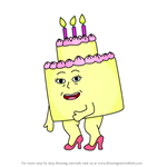 How to Draw Birthday Cake from Apple & Onion
