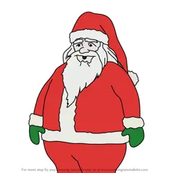 How to Draw Santa Claus from Aqua Teen Hunger Force