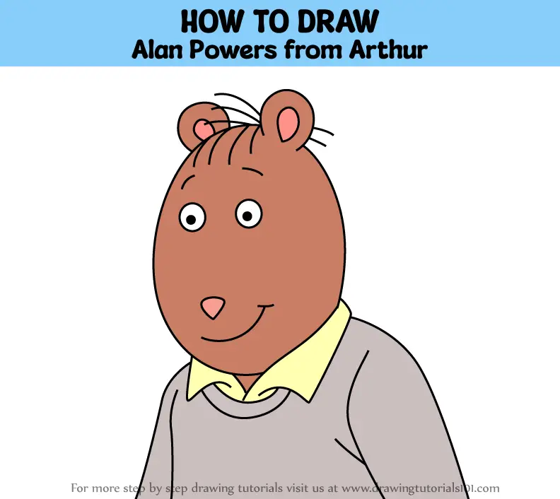 How to Draw Alan Powers from Arthur (Arthur) Step by Step ...