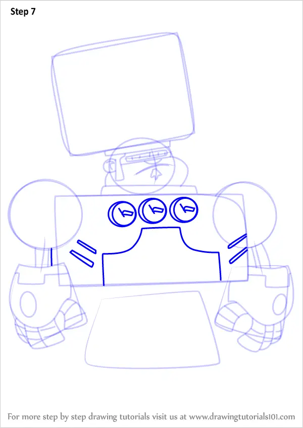 Learn How to Draw Robo-Ron from Atomic Puppet (Atomic Puppet) Step by