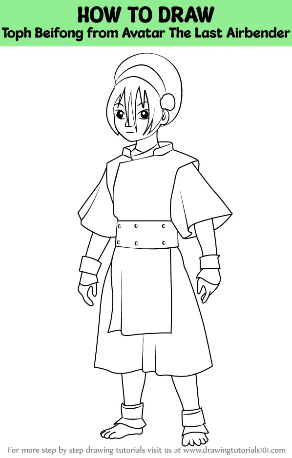 How To Draw Toph Beifong From Avatar The Last Airbender Avatar The Last Airbender Step By 6583