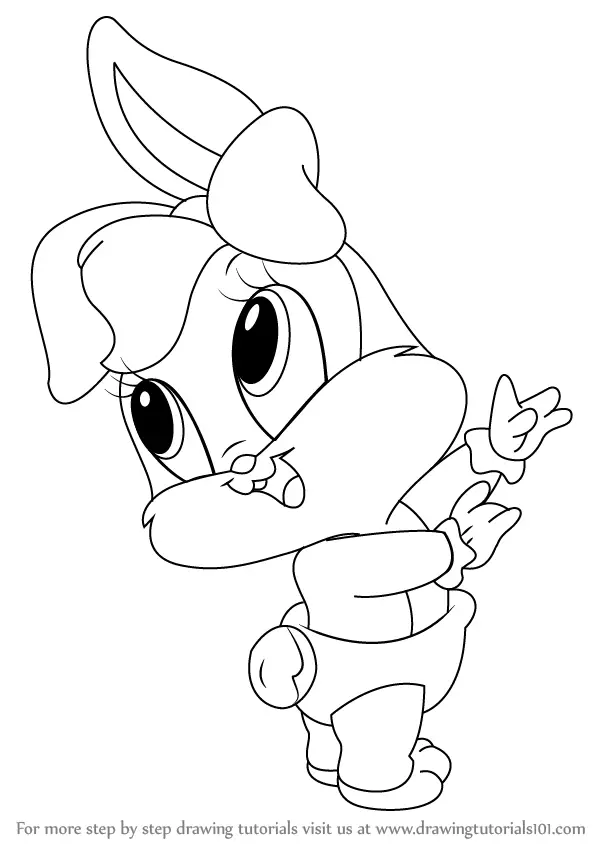 How to Draw Baby Lola from Baby Looney Tunes (Baby Looney Tunes) Step ...