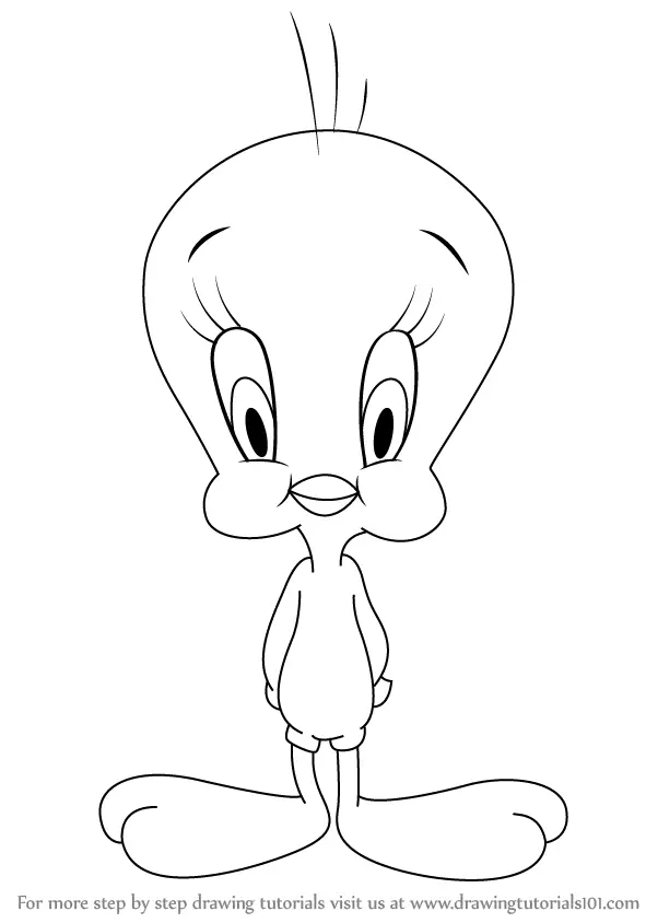 How To Draw Baby Tweety From Baby Looney Tunes Baby Looney Tunes Step
