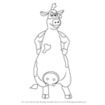 How to Draw Bessy from Back at the Barnyard