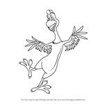 How to Draw Peck from Back at the Barnyard