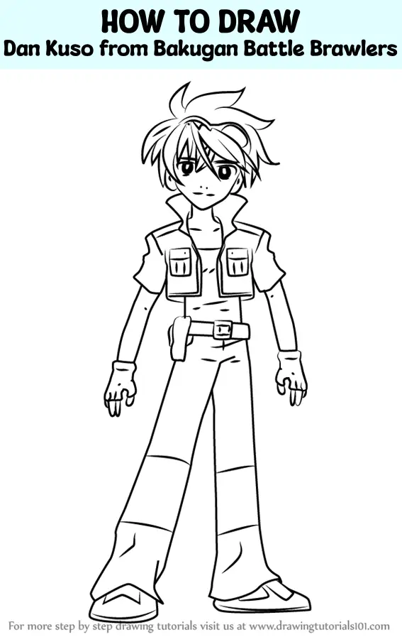 How to Draw Dan Kuso from Bakugan Battle Brawlers (Bakugan Battle ...