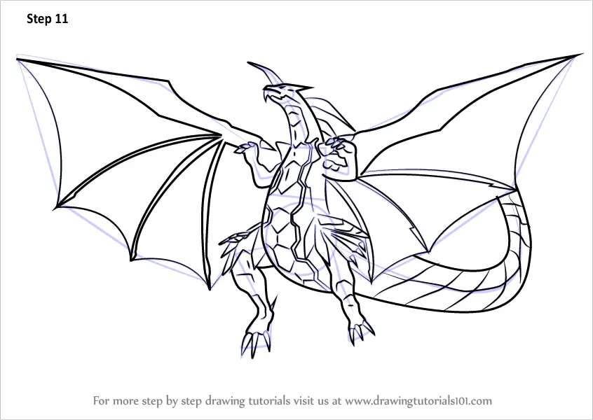 Learn How to Draw Delta Dragonoid from Bakugan Battle Brawlers (Bakugan
