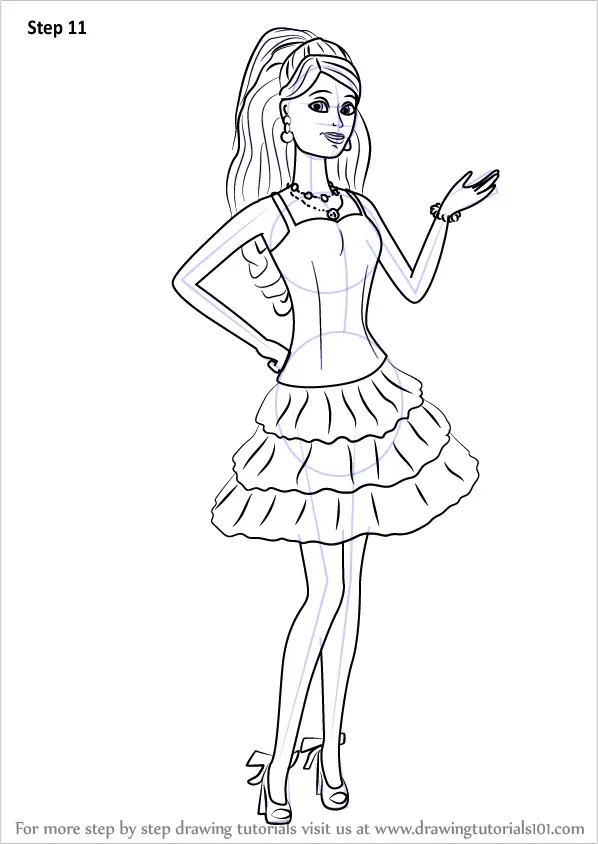 Learn Draw Barbie Life Dreamhouse Step Drawing Tutorials Coloring Pages