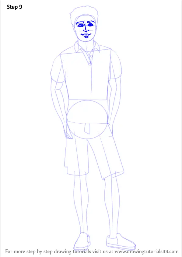 Step by Step How to Draw Ken from Barbie Life in the Dreamhouse