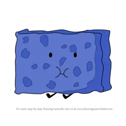 How to Draw Blue Spongy from Battle for Dream Island