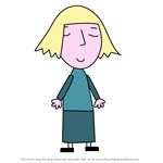 How to Draw Clare Big from Ben & Holly's Little Kingdom