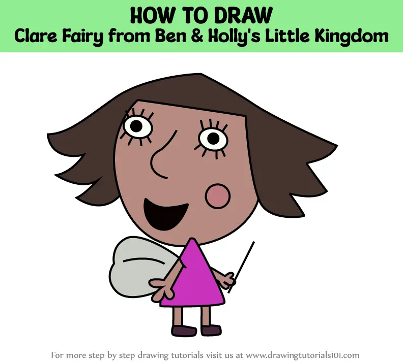 How to Draw Clare Fairy from Ben & Holly's Little Kingdom (Ben & Holly ...