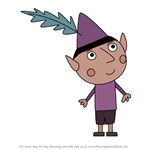 How to Draw Derek Elf from Ben & Holly's Little Kingdom