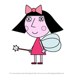 How to Draw Fleur from Ben & Holly's Little Kingdom