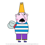 How to Draw King Marigold from Ben & Holly's Little Kingdom