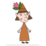How to Draw Mrs. Elf from Ben & Holly's Little Kingdom