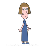 How to Draw Mrs. Fotheringill from Ben & Holly's Little Kingdom