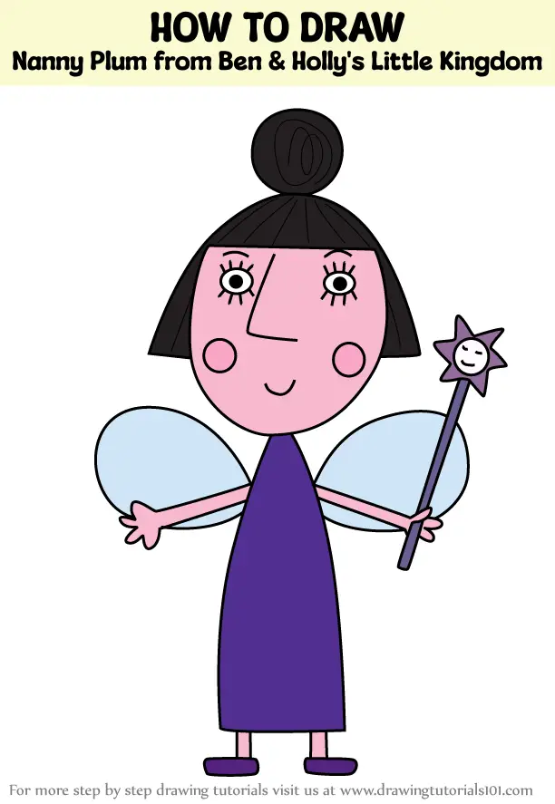 How to Draw Nanny Plum from Ben & Holly's Little Kingdom (Ben & Holly's ...