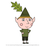 How to Draw Oli Elf from Ben & Holly's Little Kingdom