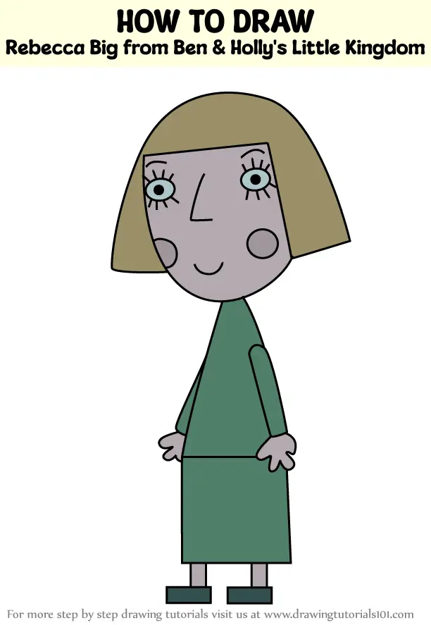 How to Draw Rebecca Big from Ben & Holly's Little Kingdom (Ben & Holly ...